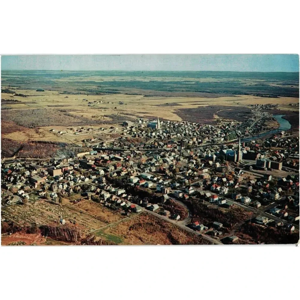 Riviere Du Loup Quebec Canada Aerial View Postcard - Picture 1 of 2